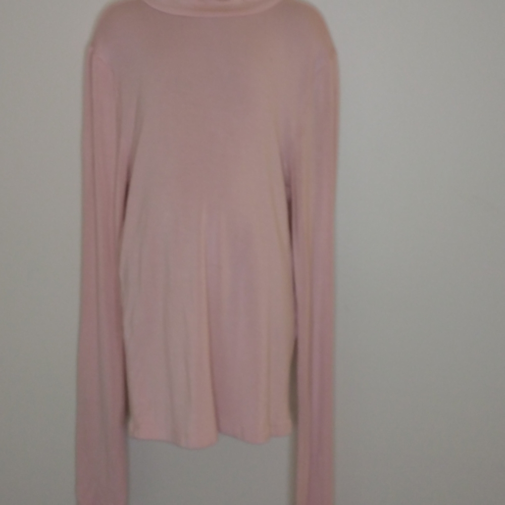 Forever 21 PINK JUNIOR MOCK NECK LONG SLEEVE SHIRT